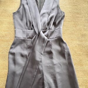 Club Monaco Charcoal Wrap Midi Dress